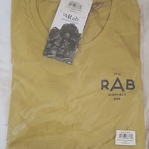 Rab Women's Short Sleeve Crew Tee in Mustard Yellow XL